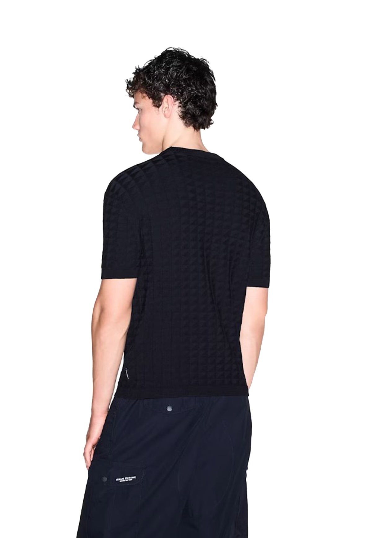 T-shirt a maglia blu navy maniche corte Armani Exchange A26 XM003007 AF10454 UB101UB101 ARMANI EXCHANGE 