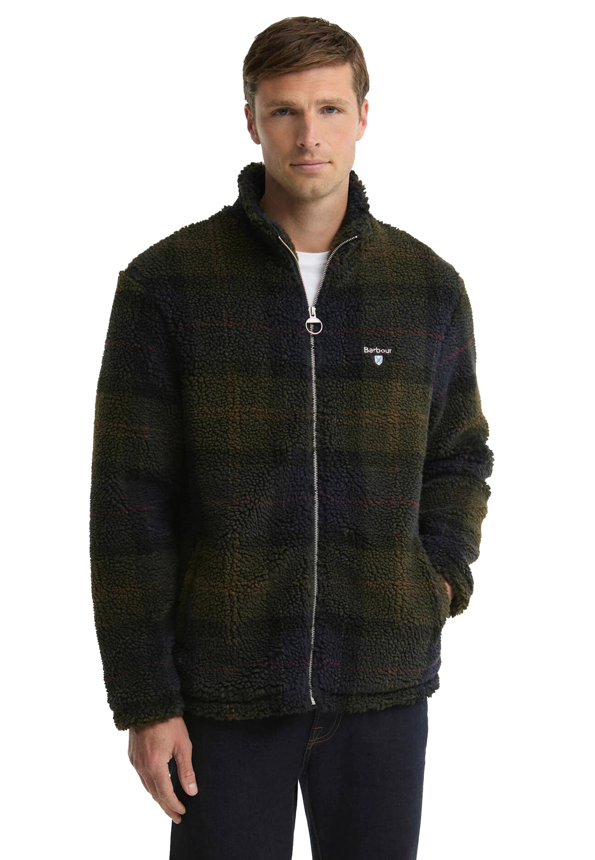 Giacca Pile sherpa verde tartan Barbour A26 262MMFL0187 TN43TN43 BARBOUR 