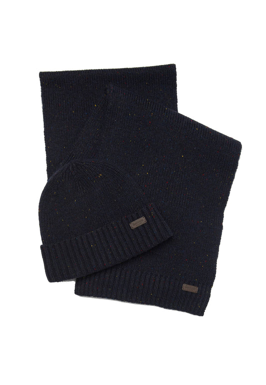 Set regalo Berretto e Sciarpa blu misto lana Carlton Barbour A26 262MMGS0047 NY31NY31 BARBOUR 