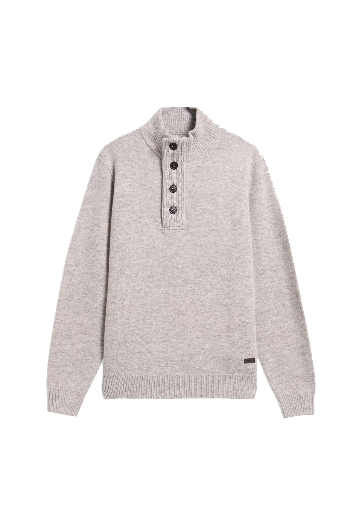 Maglione collo con bottoni grigio lana Barbour A26 262MMKN0585 GY31GY31 BARBOUR 