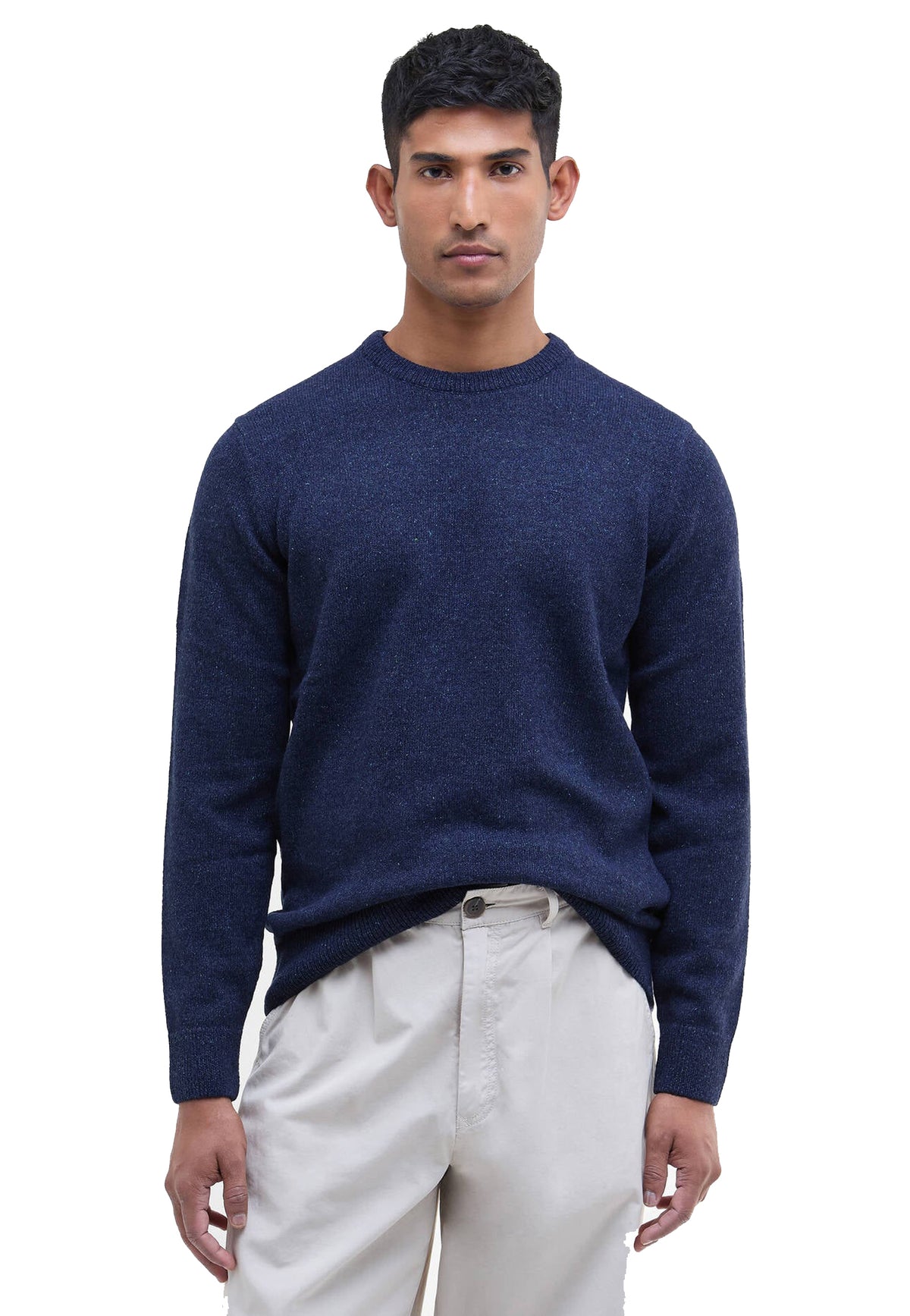 Maglione girocollo blu lana Essential Tisbury Barbour A26 262MMKN0844 BL91BL91 BARBOUR 