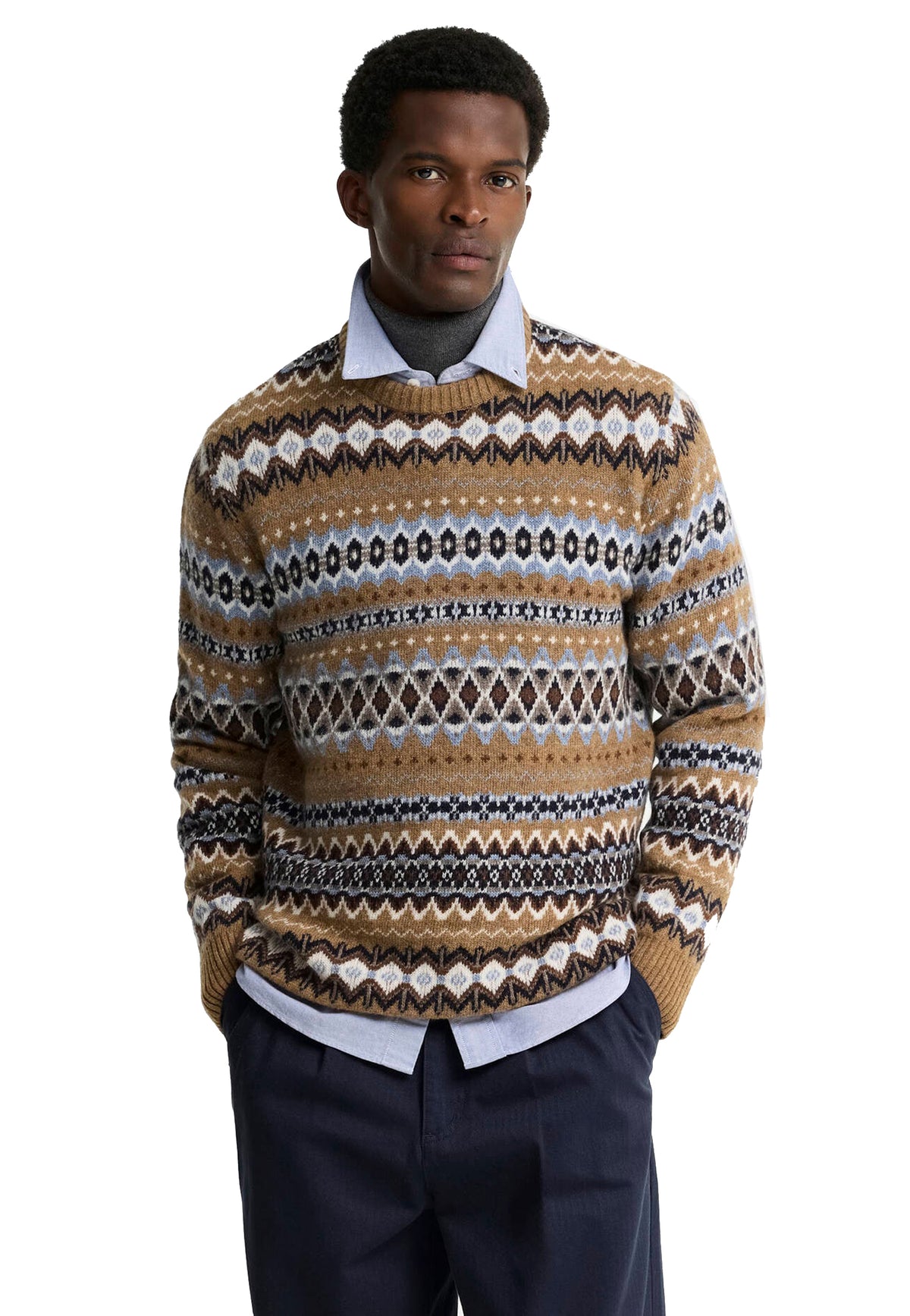 Maglione giricollo lana Case Fair Isle Barbour A26 262MMKN1027 BR94BR94 BARBOUR 