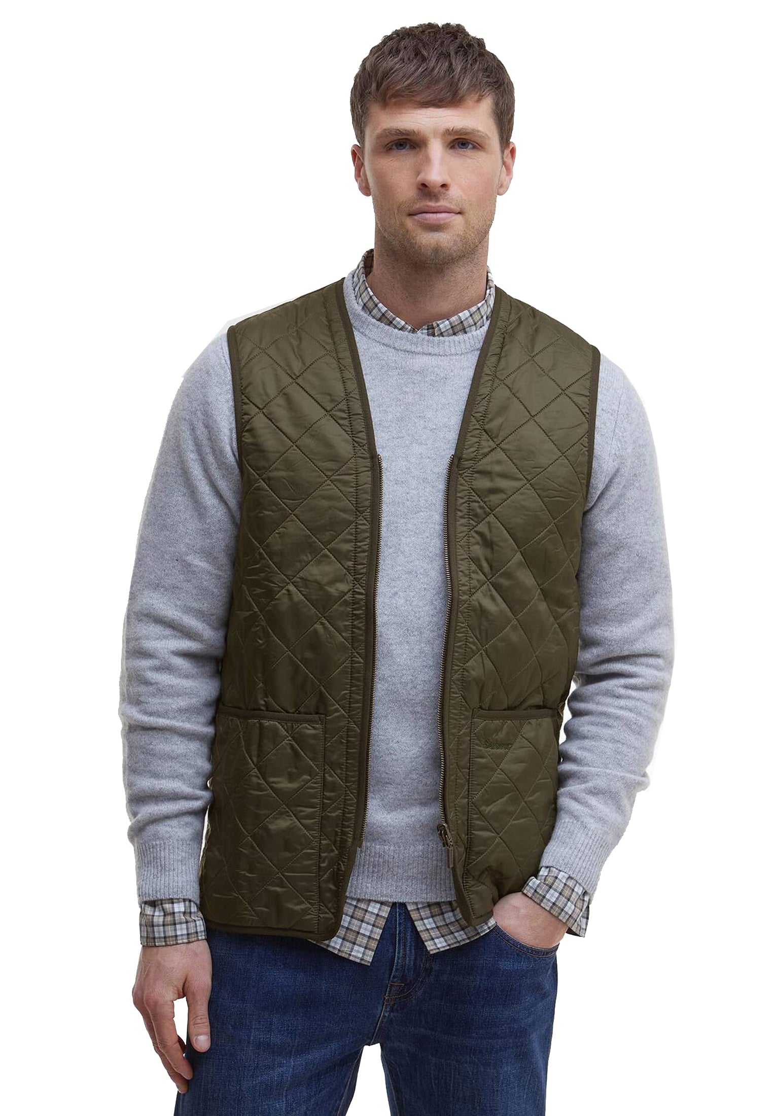 Gilet Smanicato trapuntato verde Barbour A26 262MMLI0002 OL91OL91 BARBOUR 