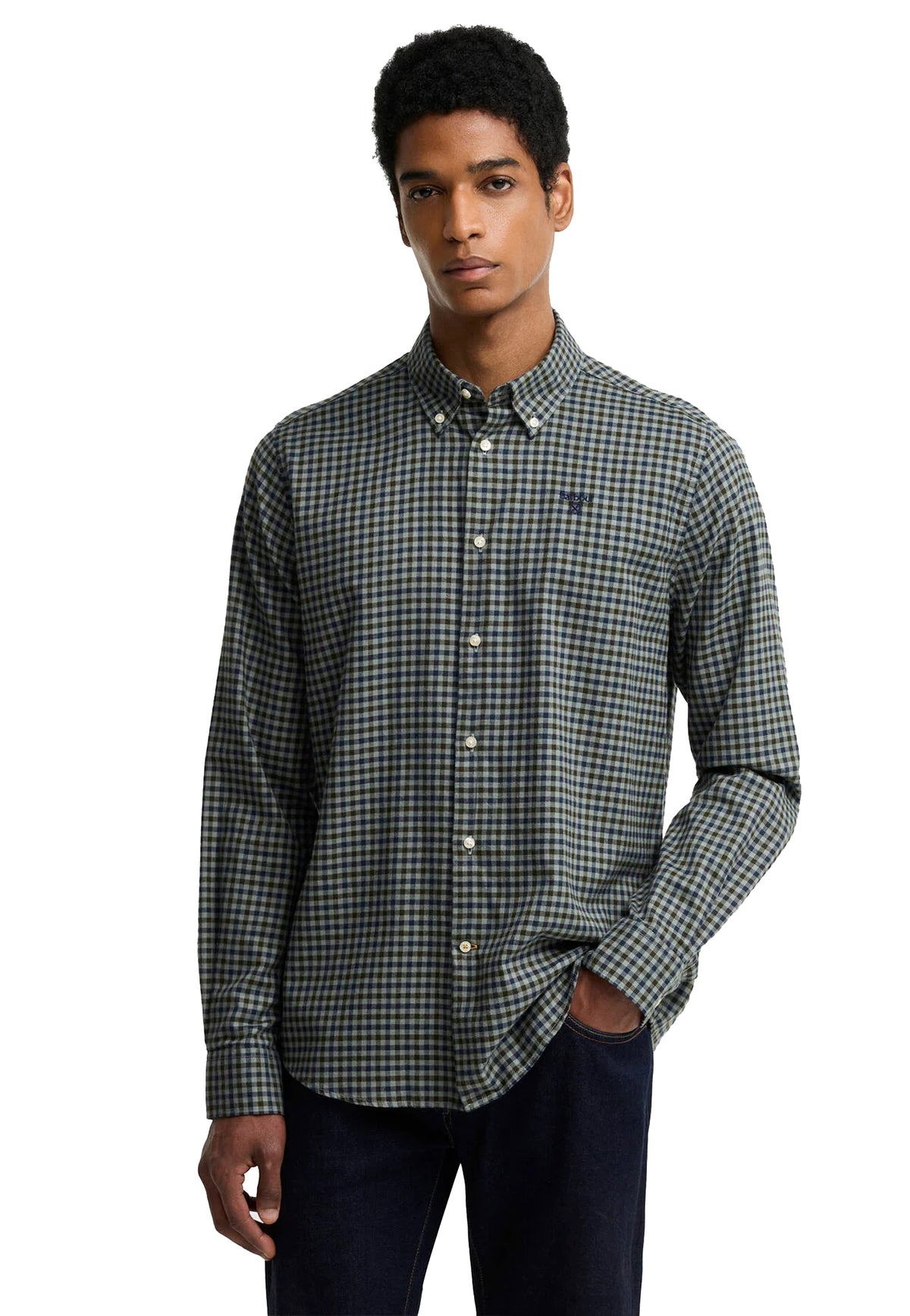 Camicia tartan verde scuro Finkle Barbour A26 262MMSH5242 GN49GN49 BARBOUR 