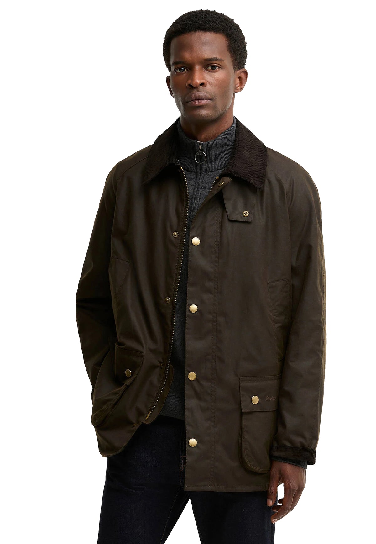 Giacca verde oliva cotone cerato Ashby Barbour A26 262MMWX0339 OL71OL71 BARBOUR 