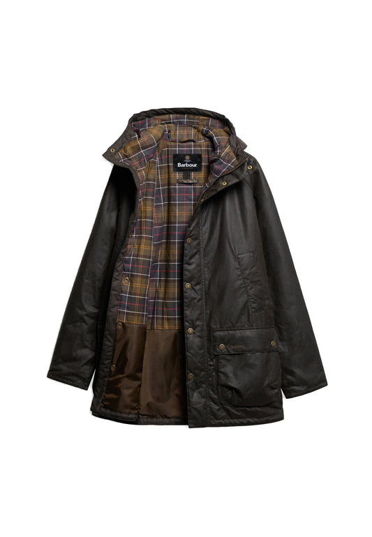 Giacca Parka lungo verde con cappuccio cotone cerato Bedale Barbour A26 262MMWX2494 OL71OL71 BARBOUR 