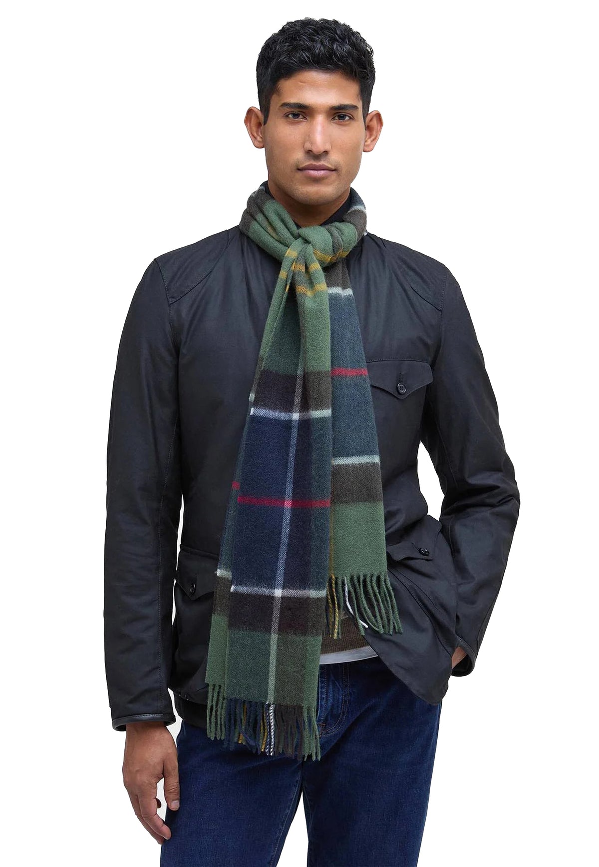 Sciarpa invernale tartan verde misto lana e cashmere Carrbridge Barbour A26 262MUSC0373 TN11TN11 BARBOUR 