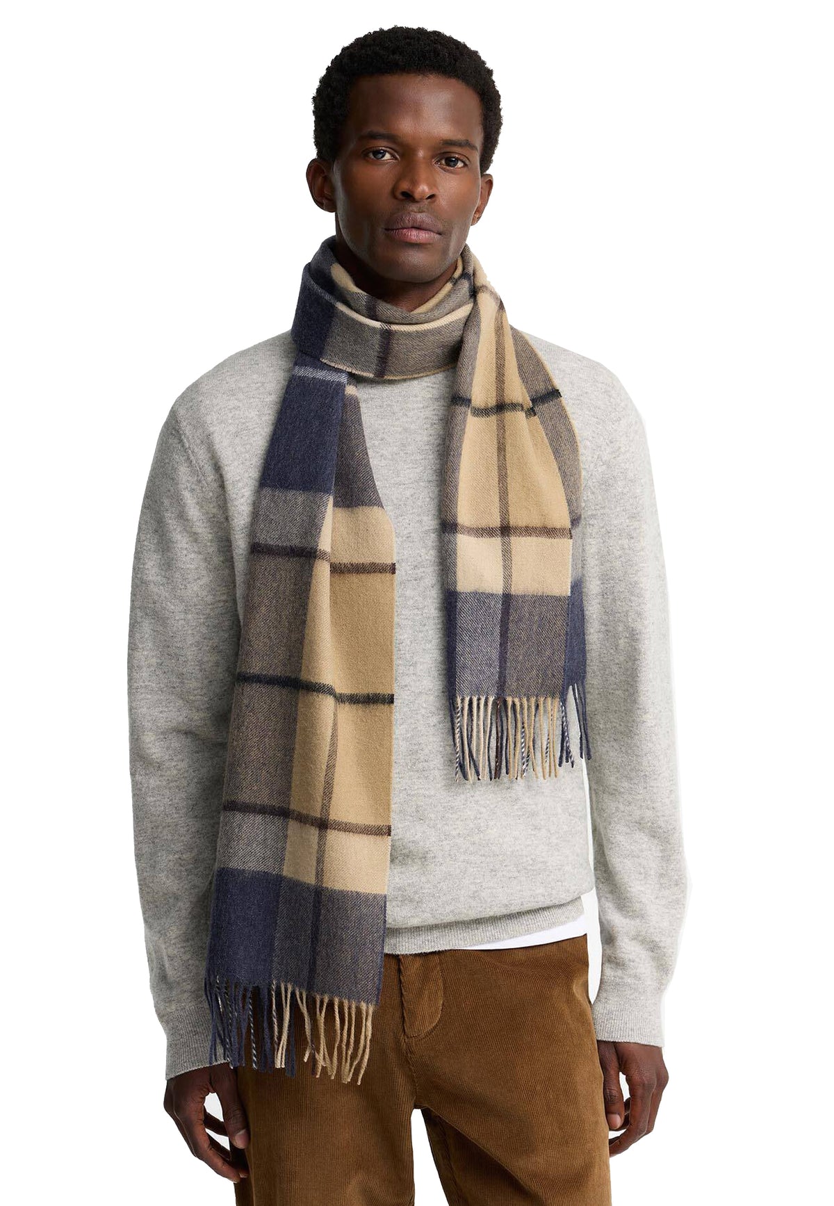 Sciarpa invernale tartan beige misto lana e cashmere Carrbridge Barbour A26 262MUSC0373 TN39TN39 BARBOUR 