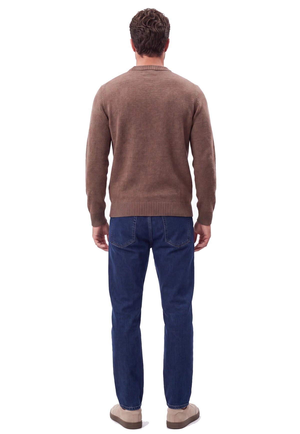 Maglione girocollo marrone cashmere Teddy 0326K7401 000017000017 BELLWOOD 