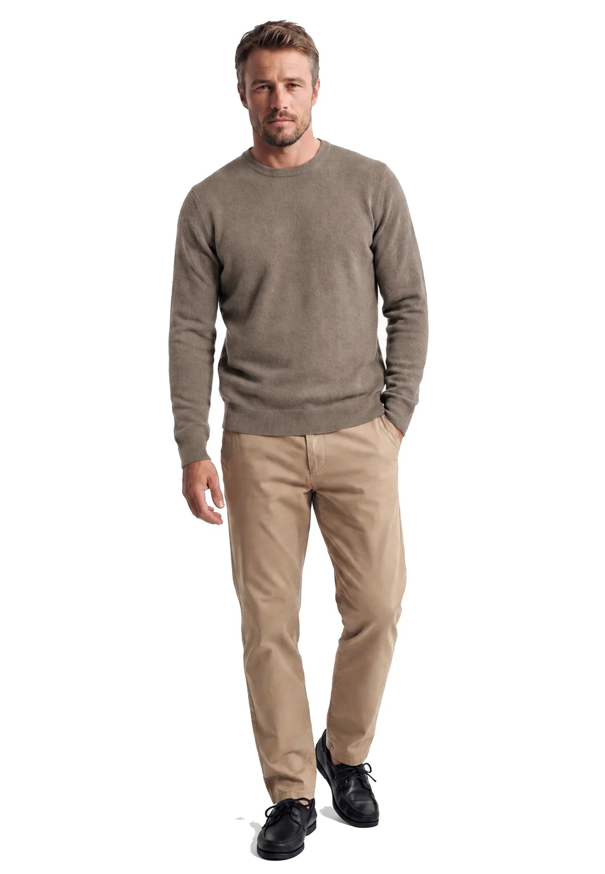 Maglione girocollo tortora lana merino extrafine regular fit Bellwood A26 0326M0001 000068000068 BELLWOOD 