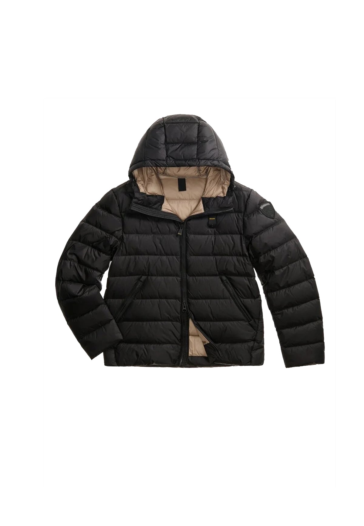 Giubbino Piumino nero trapuntato a righe corto Blauer A26 26WBLUC03044 999EI999EI BLAUER 