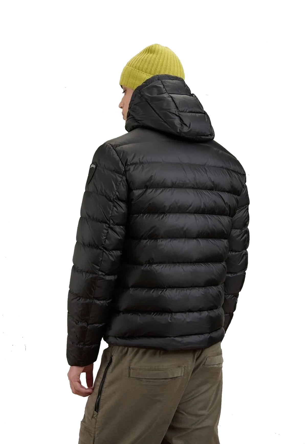 Giubbino Piumino nero trapuntato a righe corto Blauer A26 26WBLUC03044 999EI999EI BLAUER 