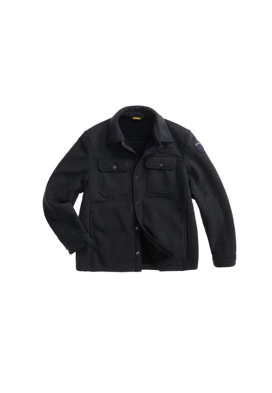 Giubbino blu velluto a costina e interno pelliccia ecologica Blauer A26 26WBLUC04254 888888 BLAUER 
