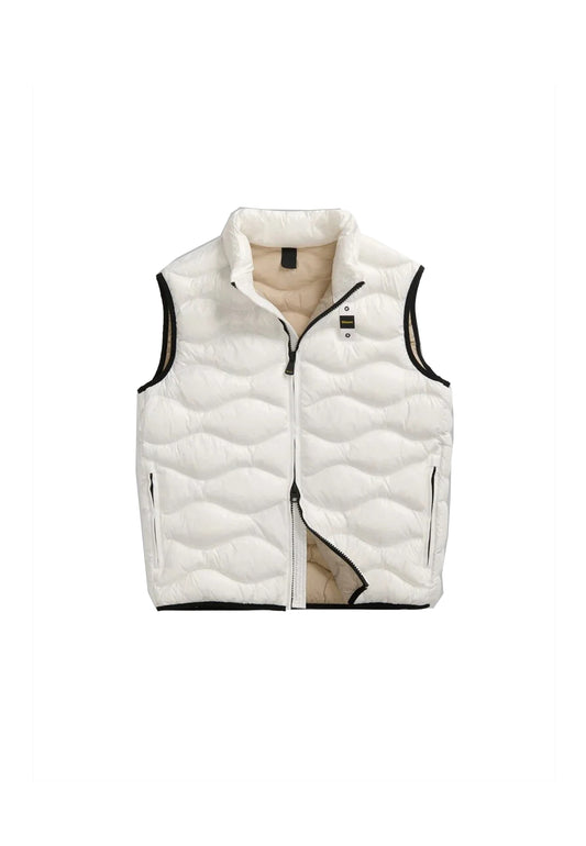 Smanicato Gilet bianco imbottito ovatta Blauer A26 26WBLUX02055 100EI100EI BLAUER 