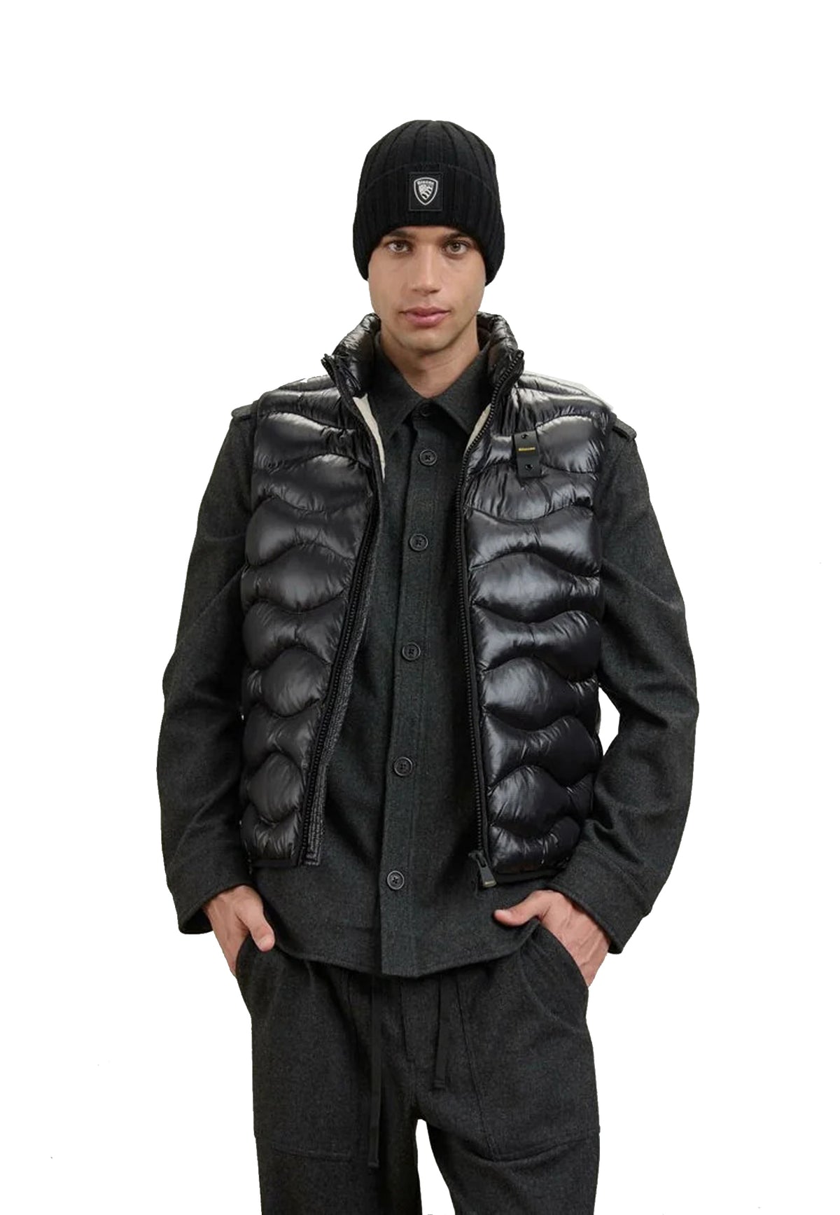 Smanicato Gilet nero imbottito ovatta Blauer A26 26WBLUX02055 999EI999EI BLAUER 