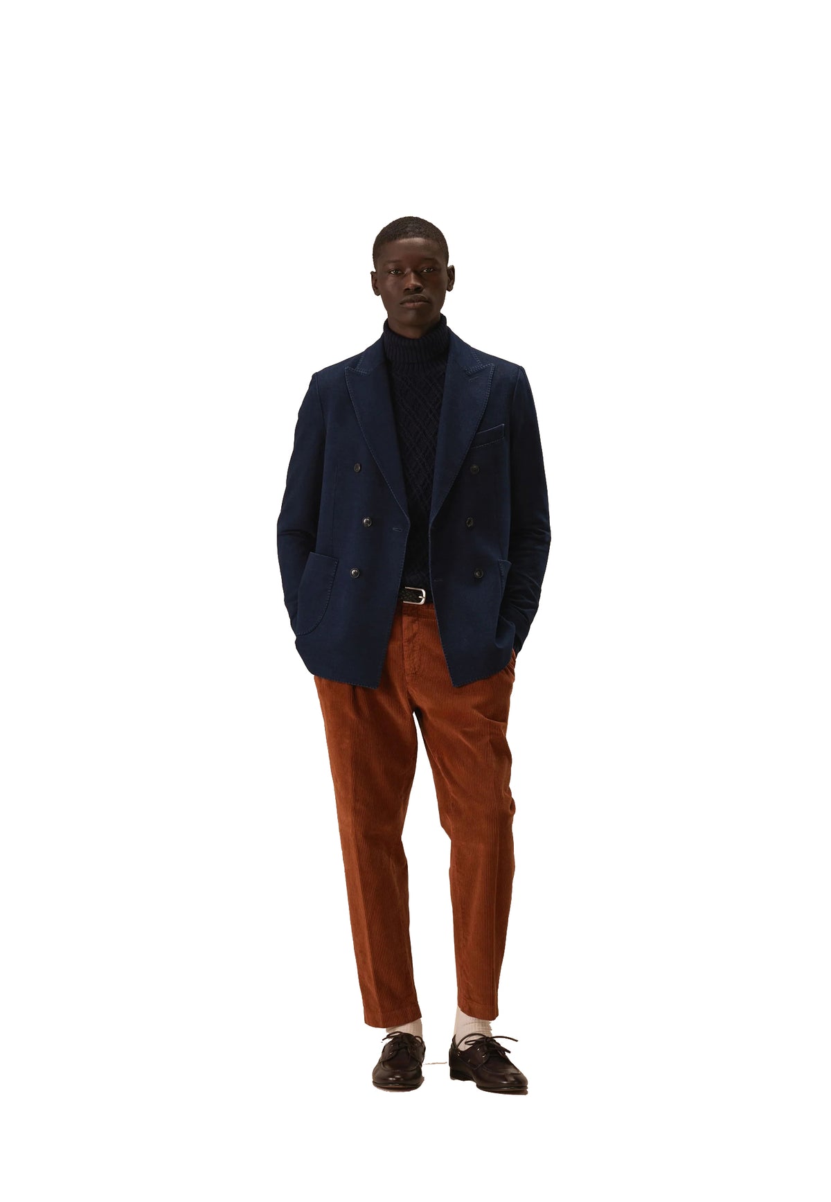 Giacca Blazer doppiopetto in felpa blu indico fleece Circolo 1901 A26 CN5415 INDIND CIRCOLO 1901 