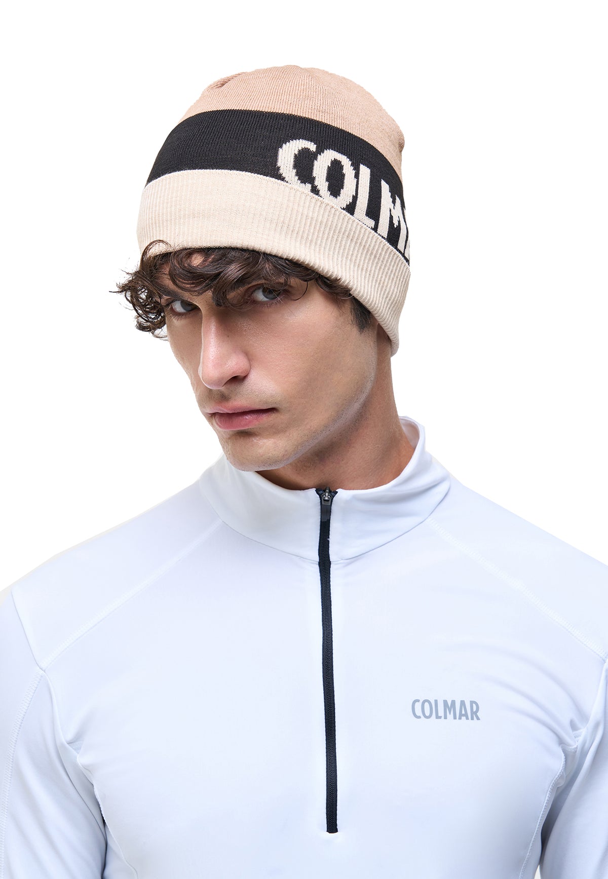 Berretto uomo misto lana da sci beige blu Colmar A26 50000012 1XD234 COLMAR 