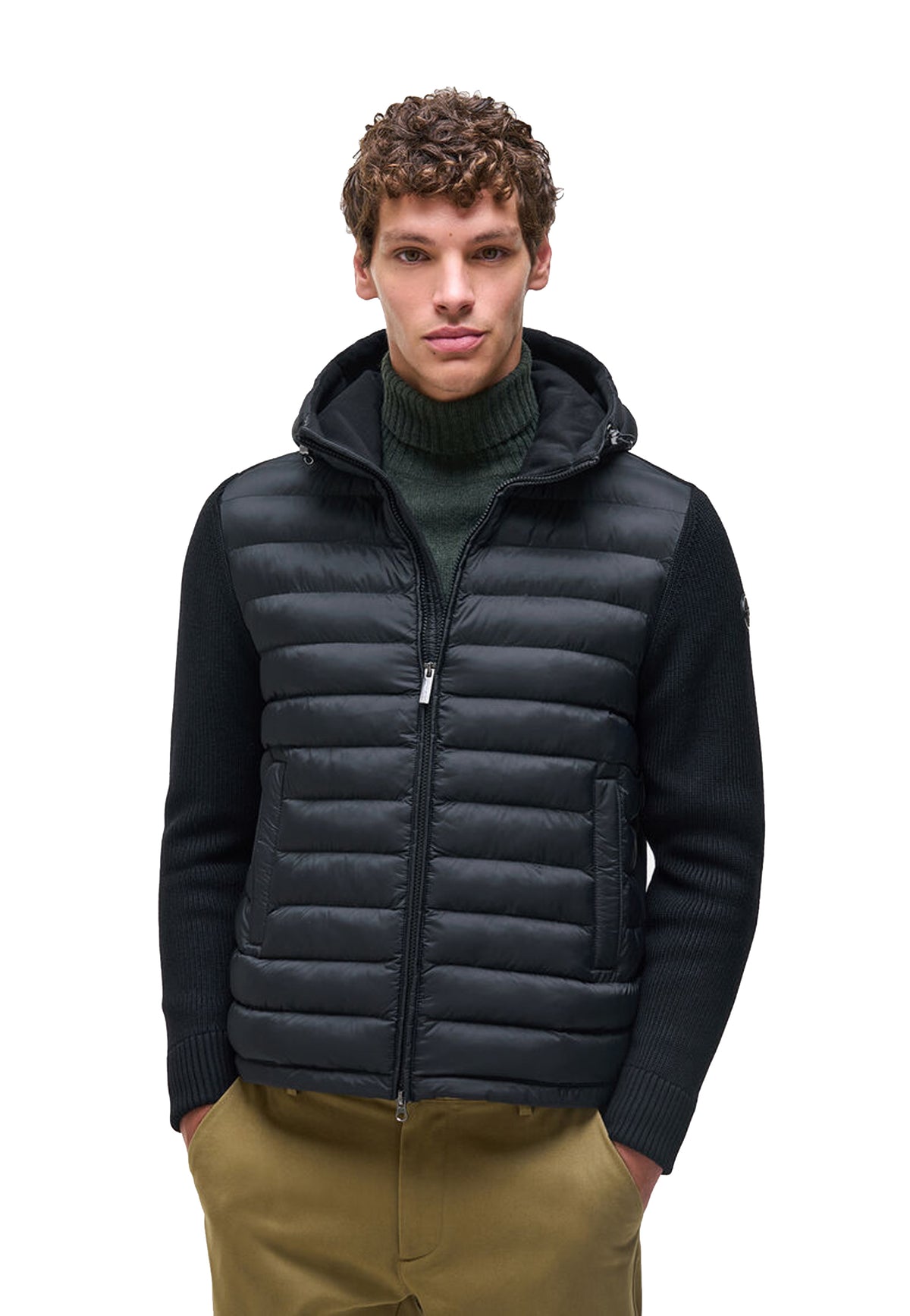 Giacca con cappuccio nero trapuntata e maglia Colmar A26 11000012 8ZX99 COLMAR ORIGINALS 