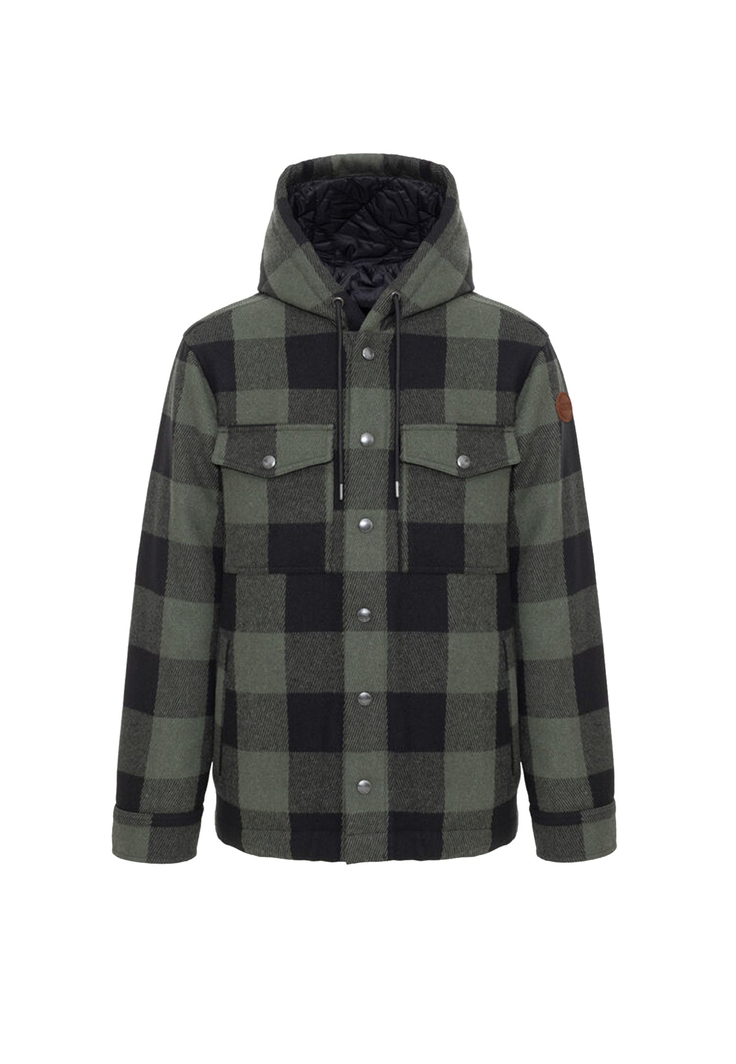 Giacca overshirt imbottita con cappuccio verde flanella quadri Colmar A26 11000015 3MO797 COLMAR ORIGINALS 