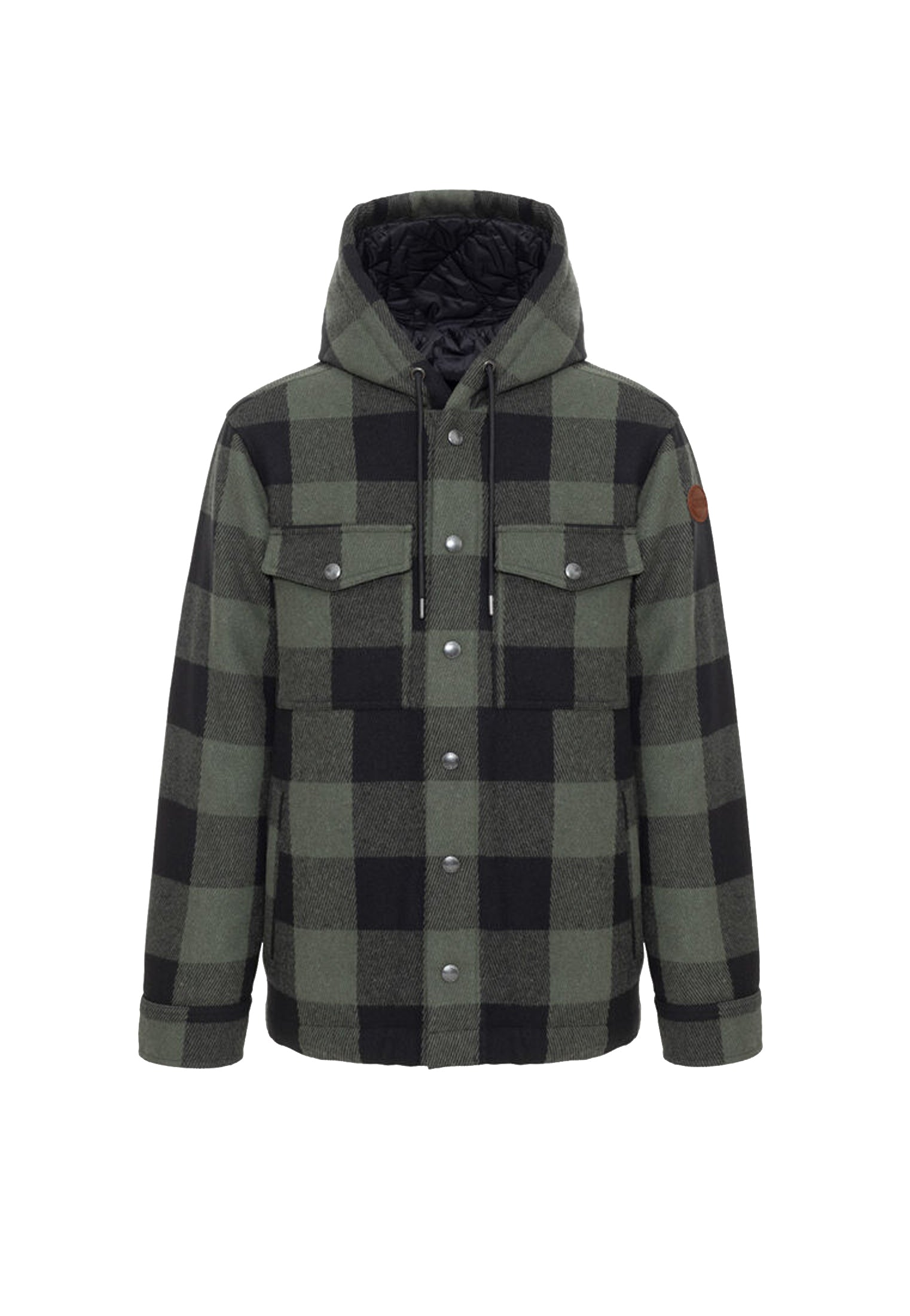 Giacca overshirt imbottita con cappuccio verde flanella quadri Colmar A26 11000015 3MO797 COLMAR ORIGINALS 
