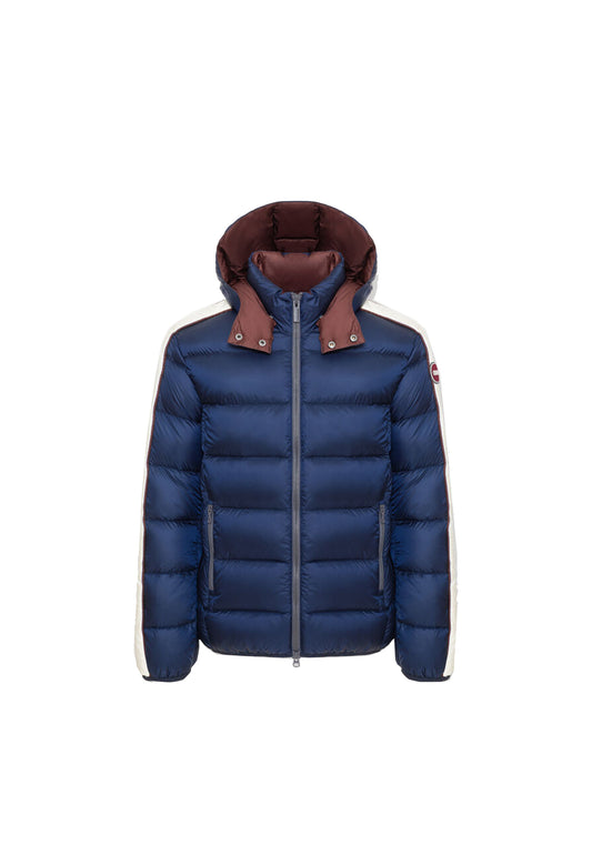 Giubbino Piumino blu lucido Heritage con cappuccio Colmar A26 12000023 3JQ68 COLMAR ORIGINALS 