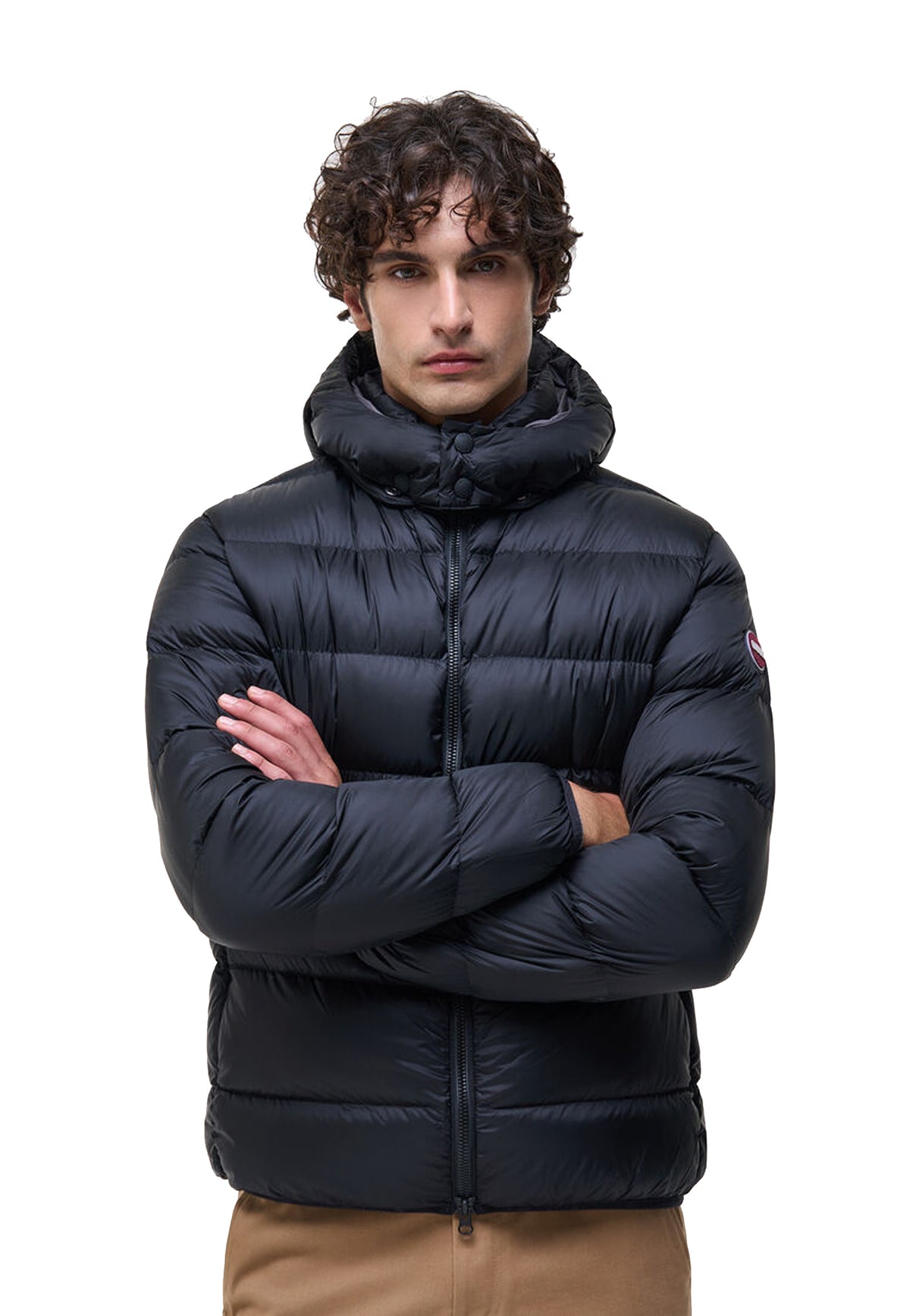 Giubbino Piumino nero lucido con cappuccio staccabile Colmar A26 12000031 3JQ99 COLMAR ORIGINALS 
