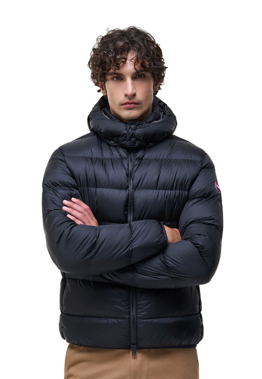 Giubbino Piumino nero lucido con cappuccio staccabile Colmar A26 12000031 3JQ99 COLMAR ORIGINALS 