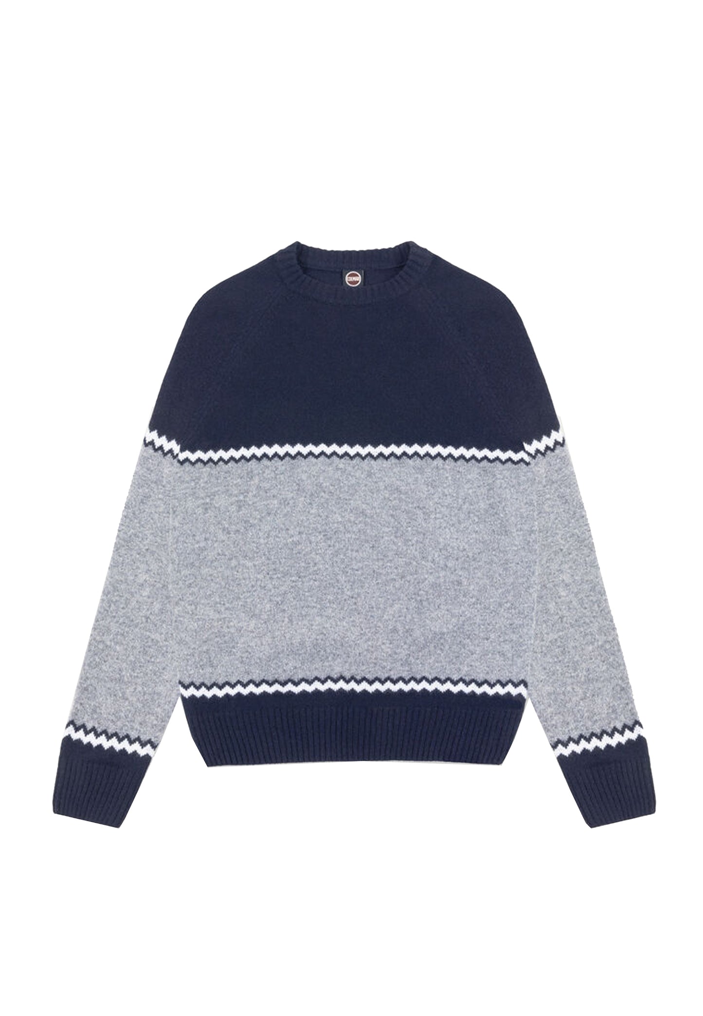 Maglia pullover girocollo blu grigio misto lana Jacquard Colmar A26 44000009 2GI925 COLMAR ORIGINALS 