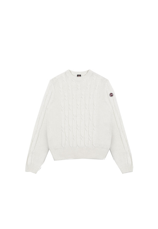 Maglia pullover girocollo misto lana panna trecce Colmar A26 44000012 2IG624 COLMAR ORIGINALS 