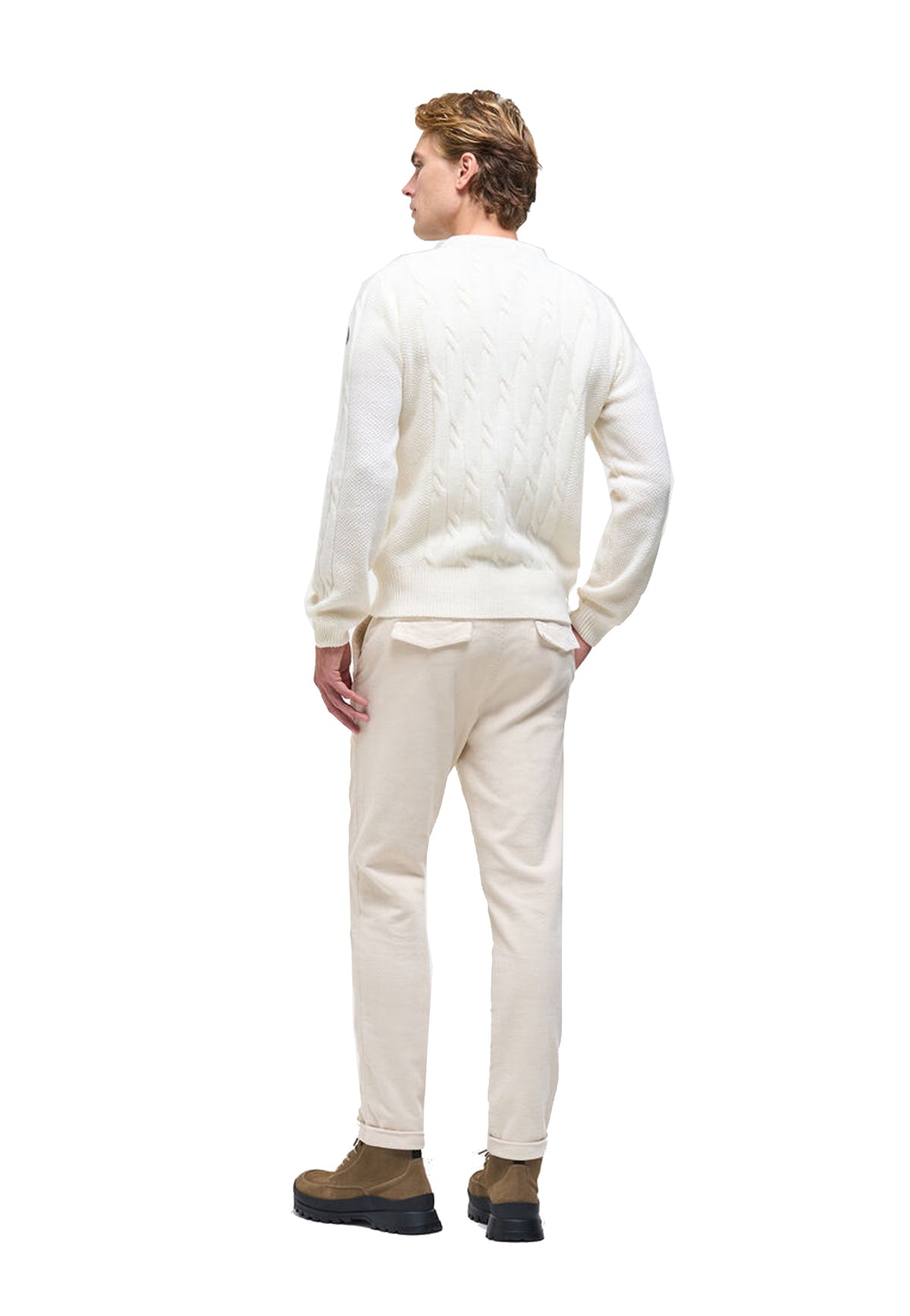 Maglia pullover girocollo misto lana panna trecce Colmar A26 44000012 2IG624 COLMAR ORIGINALS 