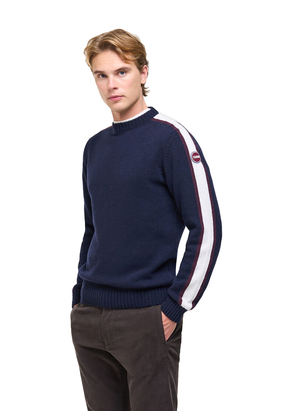 Maglia pullover girocollo blu misto lana Colmar A26 44000014 3LW68 COLMAR ORIGINALS 