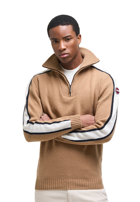 Maglia Pullover beige mezza zip misto lana Heritage Colmar A26 44000015 3LW943 COLMAR ORIGINALS 