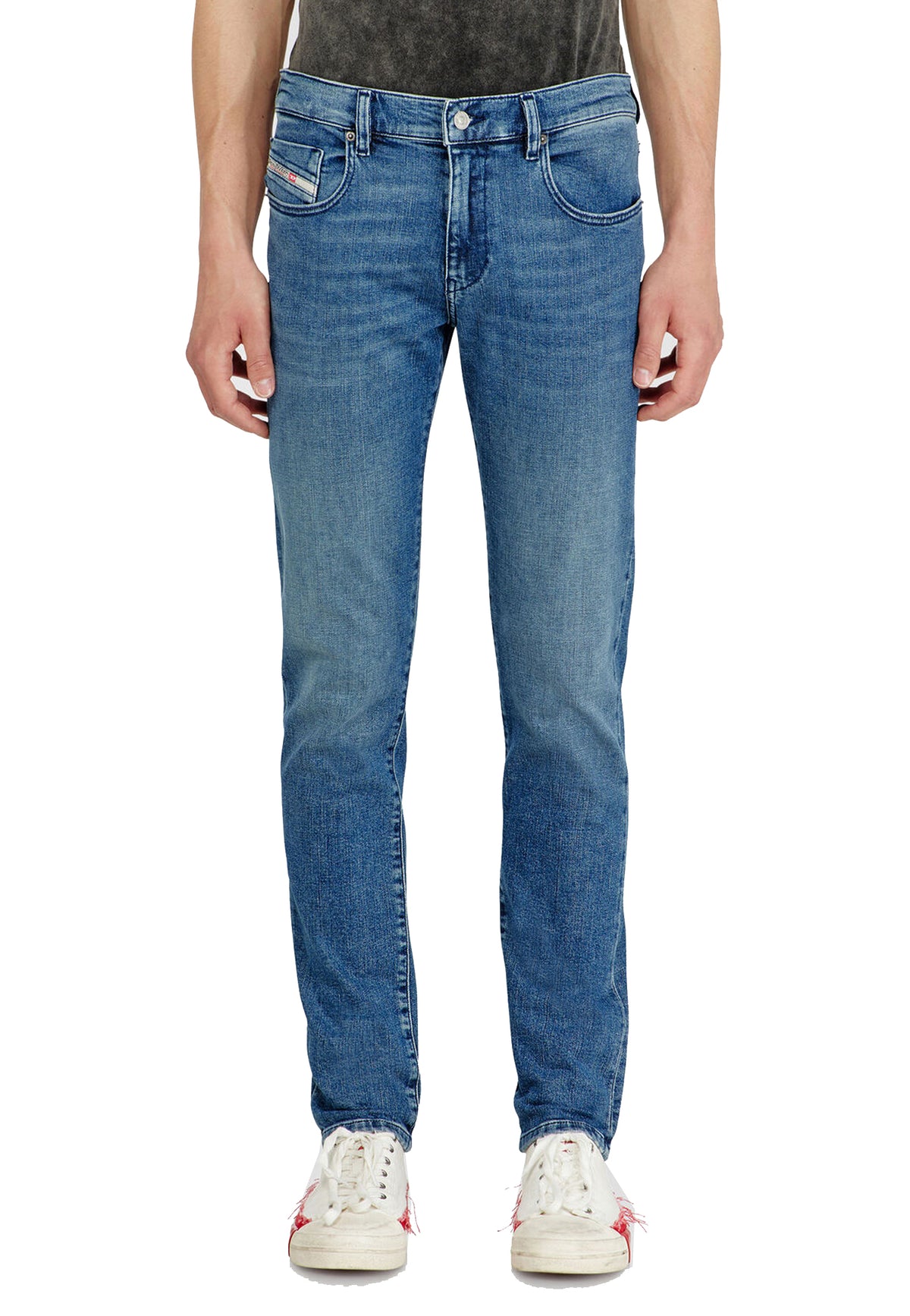 Pantaloni jeans slim fit vita mesia 2019 D-Strukt Diesel A26 A03558 0HDBK 01 900900 DIESEL 