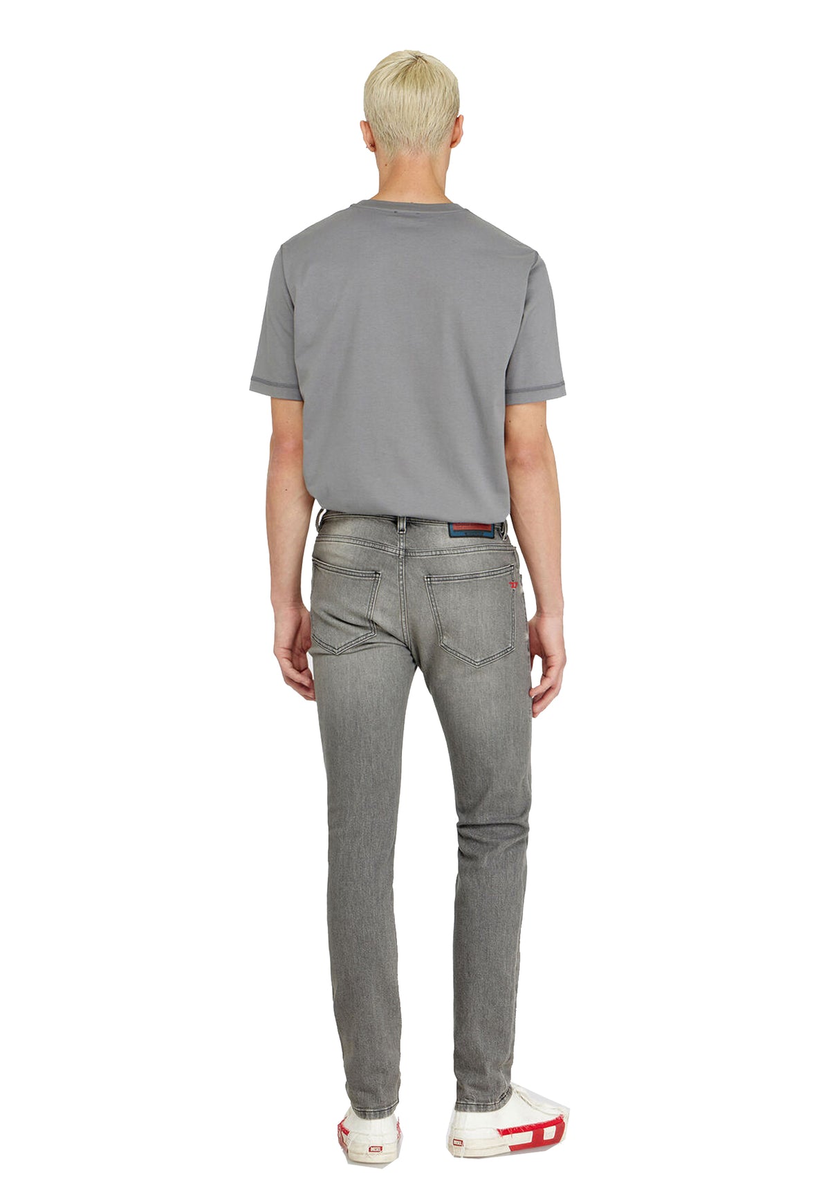 Pantaloni jeans grigi slim fit vita media 2019 D-Strukt Diesel A26 A03558 0KBBL 02 88 DIESEL 