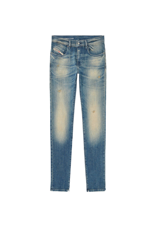 Pantaloni blu scuro slim fit vita media 2019 D-Strukt Diesel A26 A03558 0KBBM 01 900900 DIESEL 