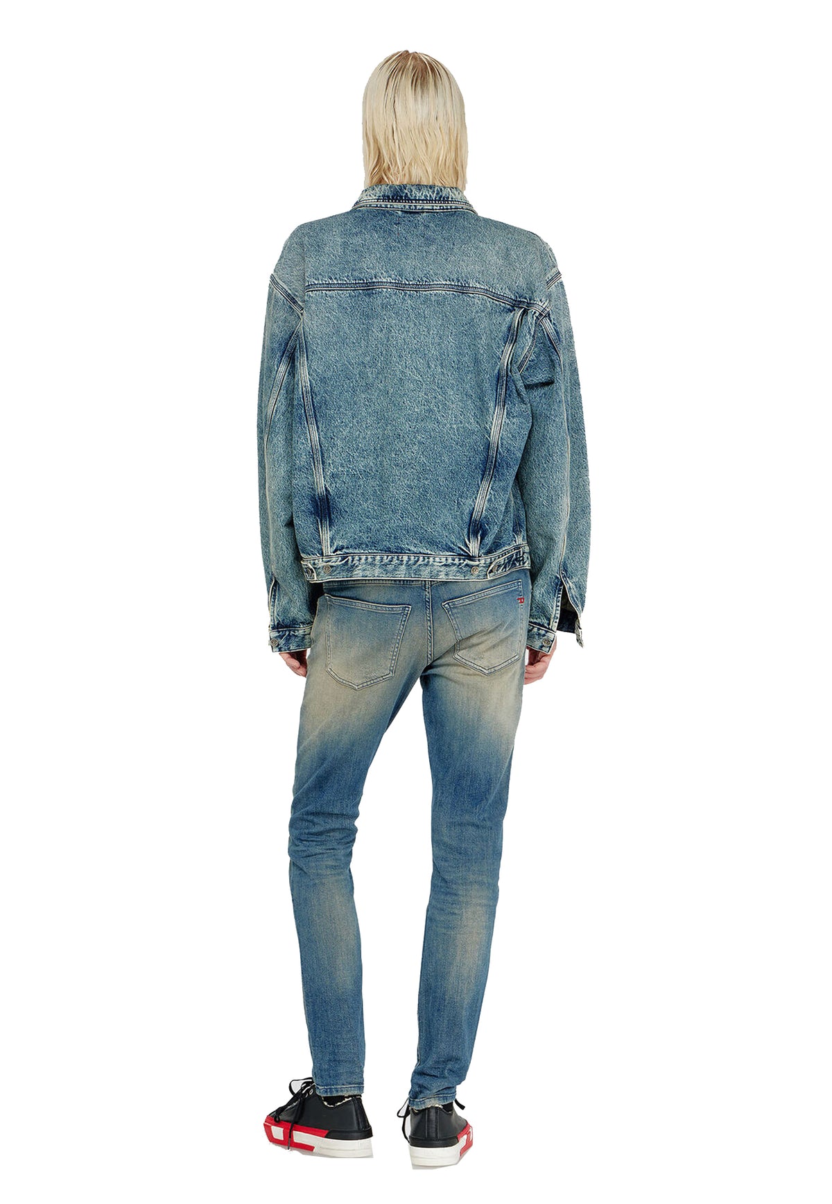 Pantaloni blu scuro slim fit vita media 2019 D-Strukt Diesel A26 A03558 0KBBM 01 900900 DIESEL 