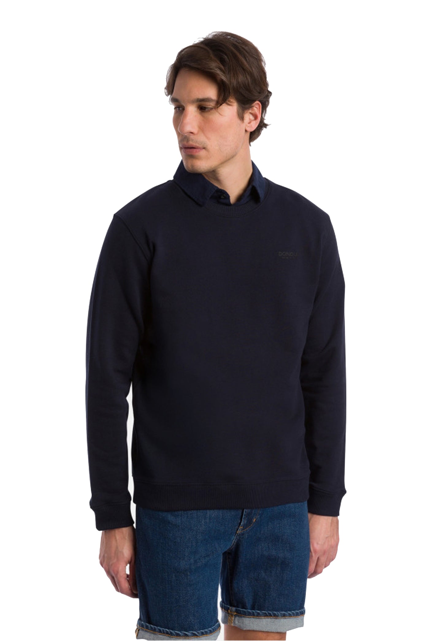 Felpa girocollo cotone blu Dondup A26 UF641 KF0196U 890890 DONDUP 