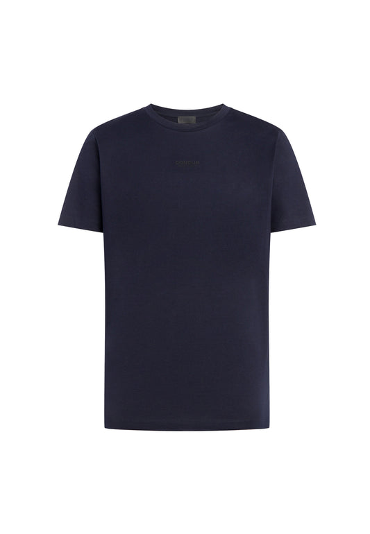 T-shirt girocollo blu cotone regular fit Dondup A26 US198 JF0271U 890890 DONDUP 