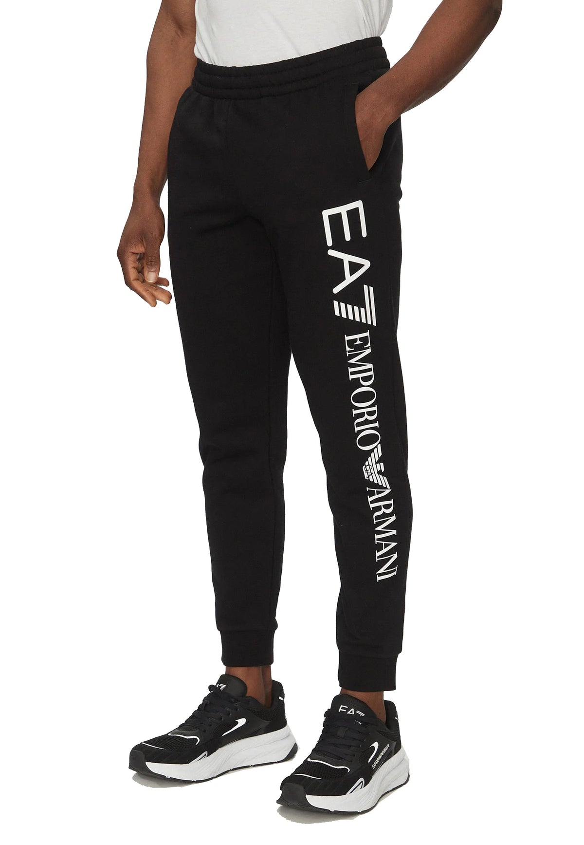 Pantaloni larghi jogger misto cotone neri sportivi EA7 Armani A26 7M000572 AF10377 MC001MC001 EA7 