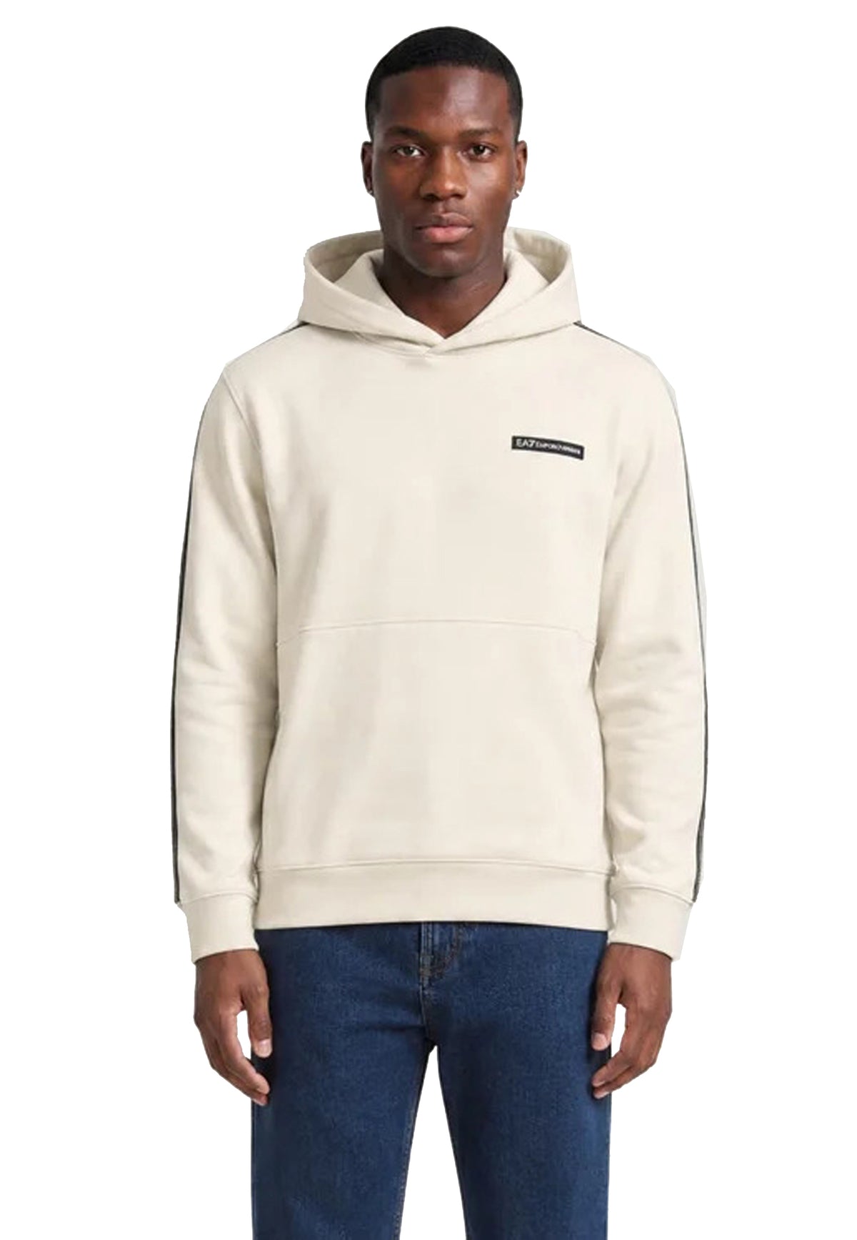 Felpa con cappuccio beige misto cotone EA7 Armani A26 7M002196 AF10377 U1079U1079 EA7 
