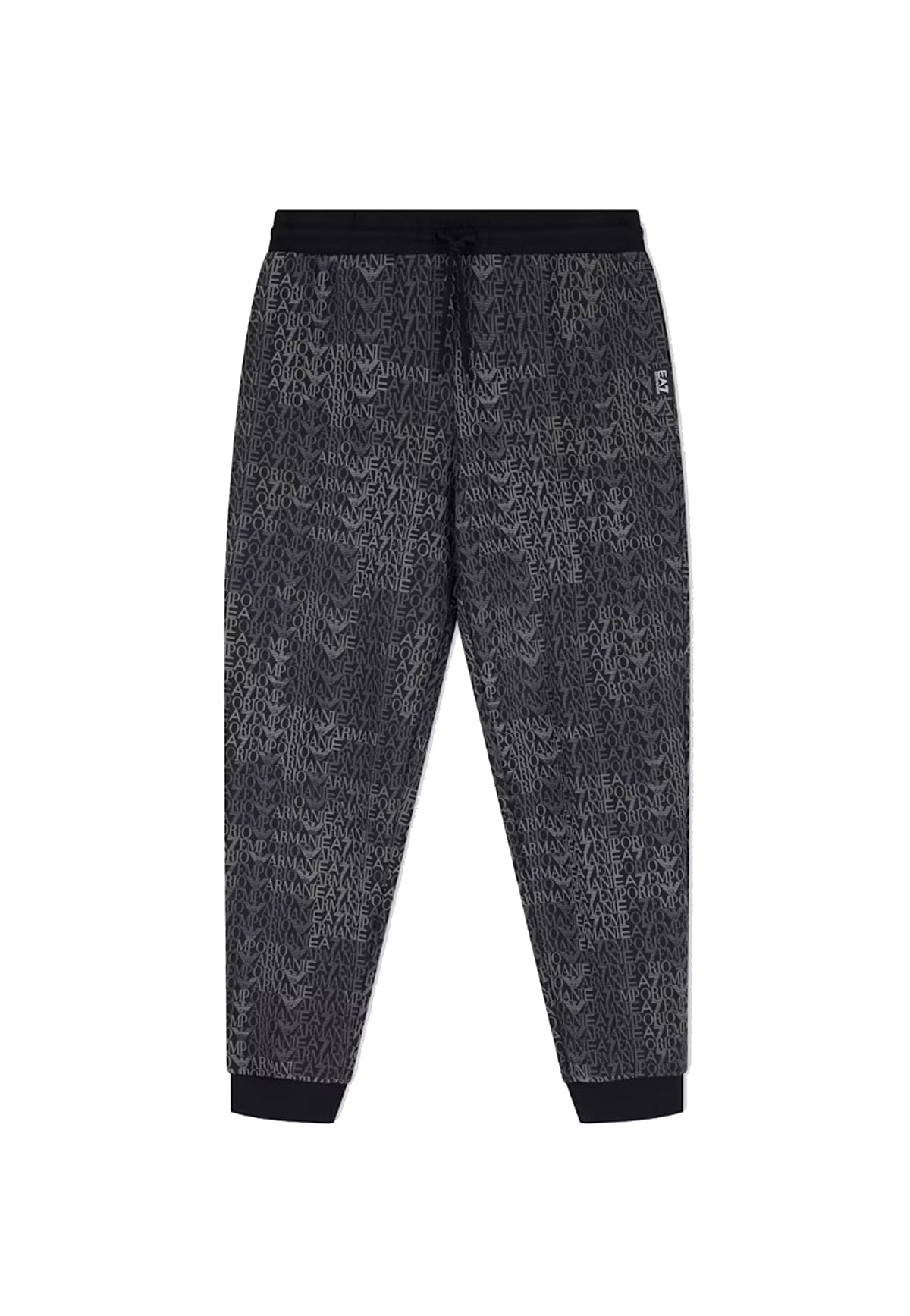Pantaloni jogger neri misto cotone monogramma EA7 Armani A26 7M002207 AF12660 FC099FC099 EA7 