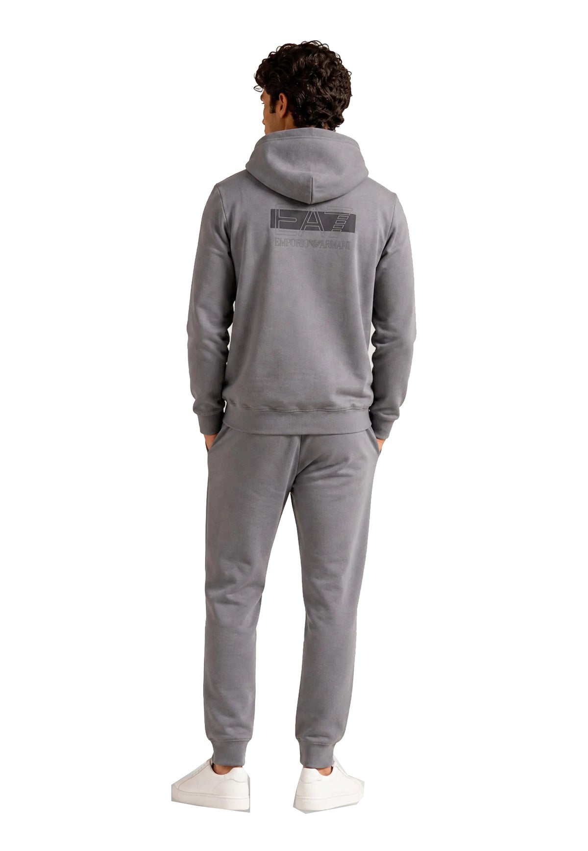 Tuta completa grigia con zip e cappuccio EA7 Armani A26 7M002430 AF10377 M8011M8011 EA7 