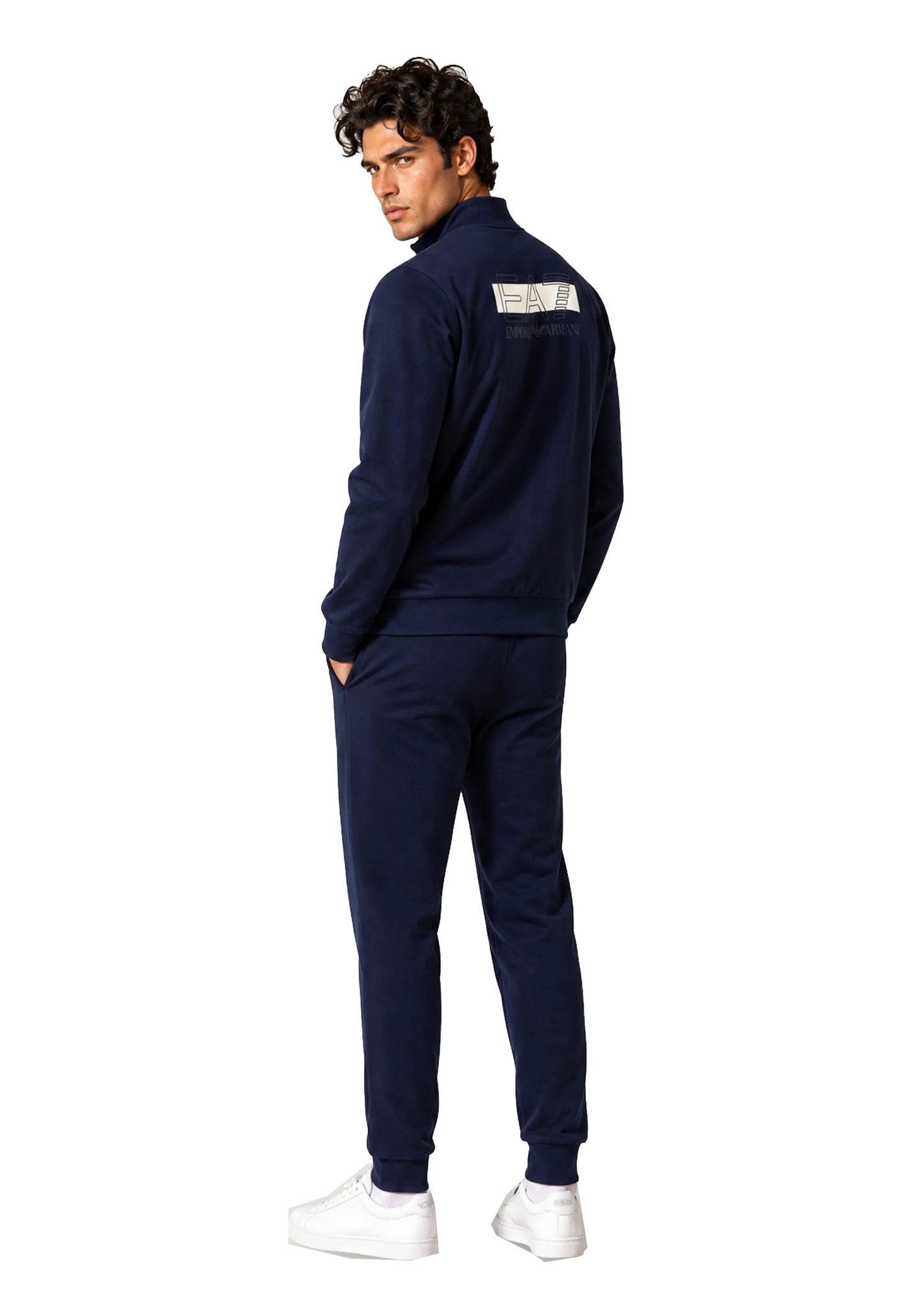 Tuta completa blu con zip misto cotone EA7 Armani A26 7M002431 AF10377 MB149MB149 EA7 
