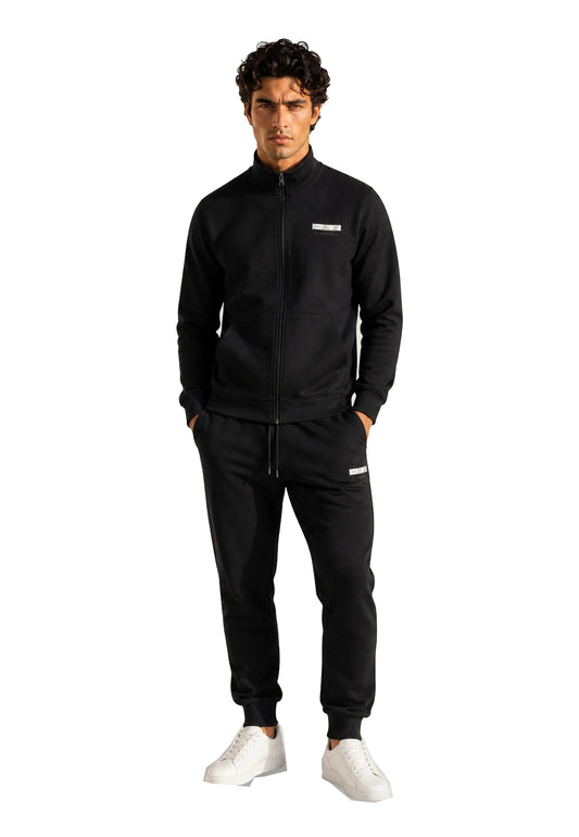 Tuta completa nera con zip misto cotone EA7 Armani A26 7M002431 AF10377 MC001MC001 EA7 