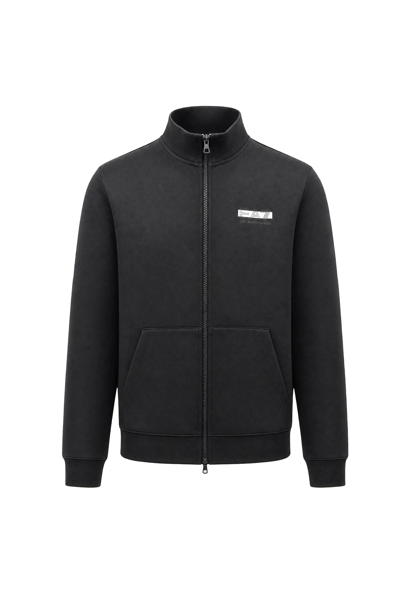 Tuta completa nera con zip misto cotone EA7 Armani A26 7M002431 AF10377 MC001MC001 EA7 