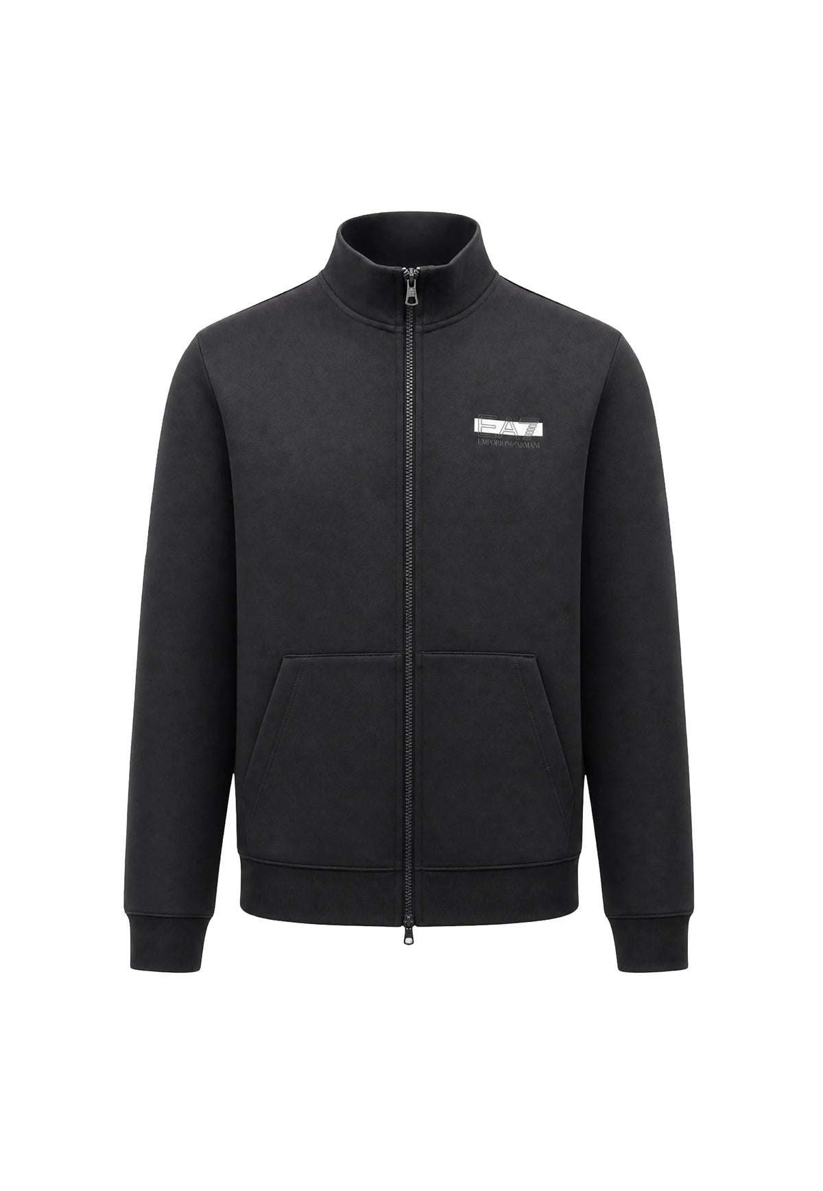Tuta completa nera con zip misto cotone EA7 Armani A26 7M002431 AF10377 MC001MC001 EA7 