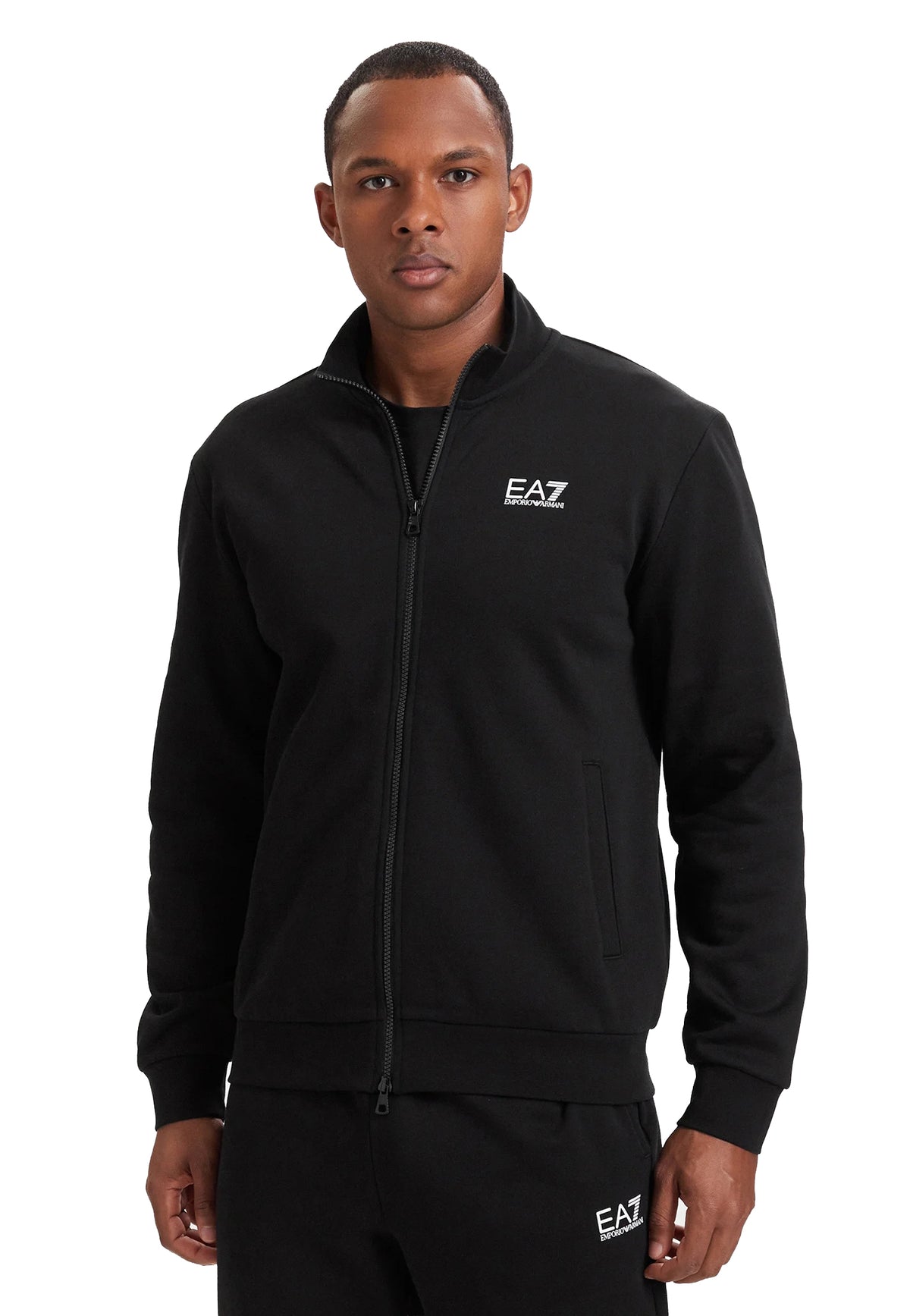Tuta completa nera full zip misto cotone EA7 Armani A26 8NPV67 PJVTZ 12001200 EA7 