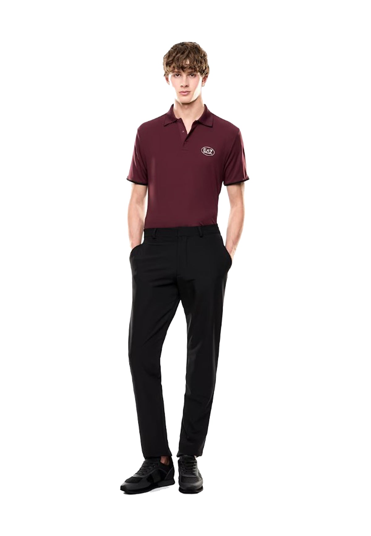 Pantaloni elasticizzati neri slim fit sportivi golf EA7 Armani A26 7M000195 AF13554 UC001UC001 EA7 GOLF 