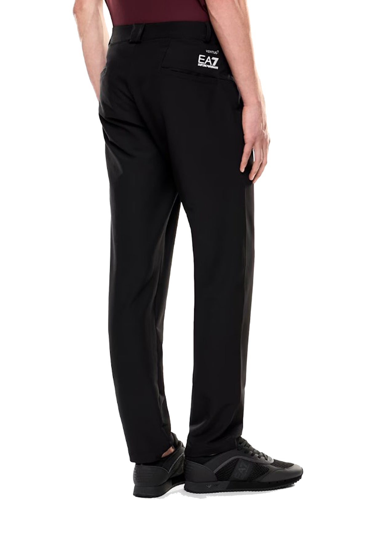 Pantaloni elasticizzati neri slim fit sportivi golf EA7 Armani A26 7M000195 AF13554 UC001UC001 EA7 GOLF 