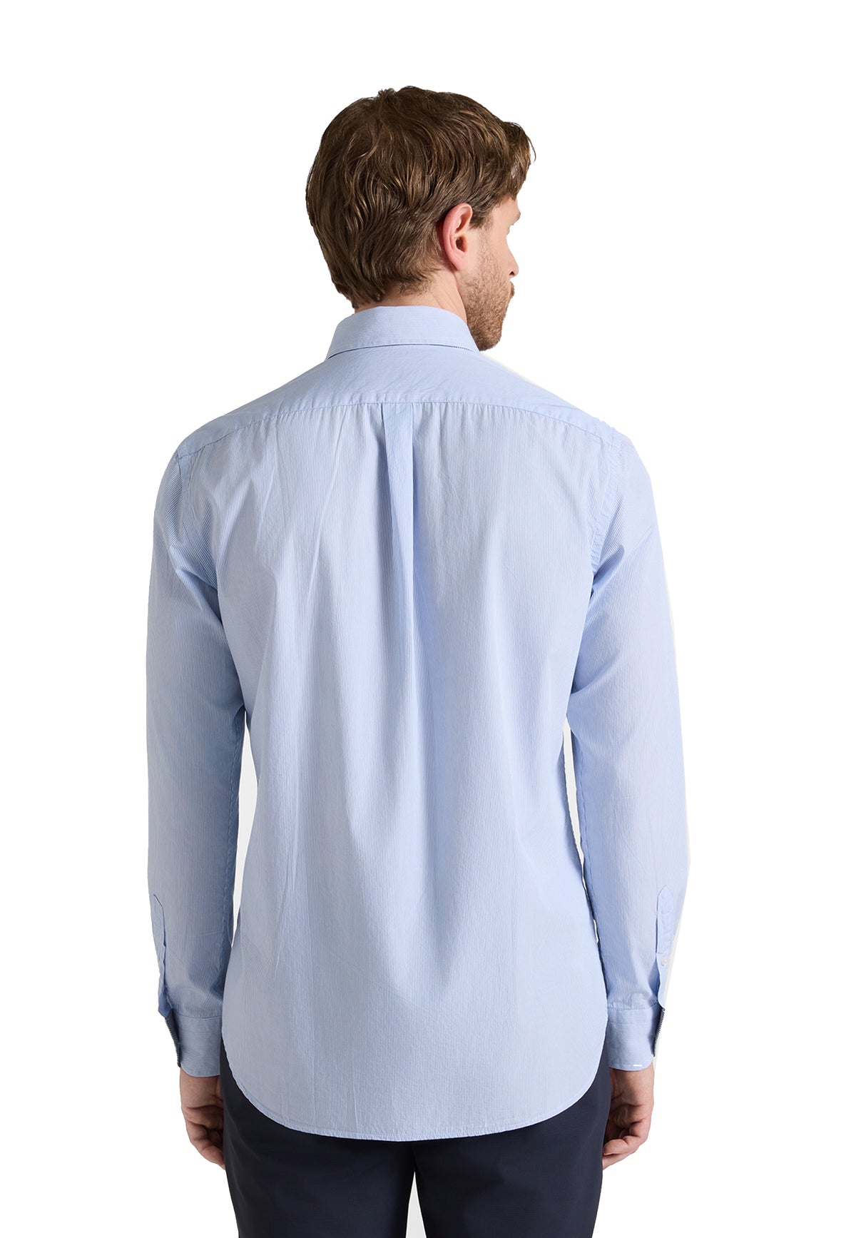 Camicia cotone micro riga azzurra regular fit Harmont & Blaine A26 CRR074013435B 810810 HARMONT&BLAINE 